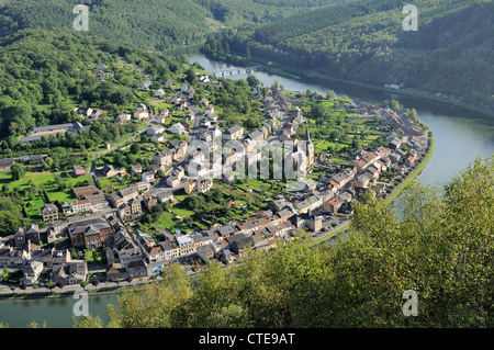 Monthermè und Maas Fluss, Ardennen Stockfoto