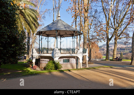 Musikpavillon im Dona Maria II Park, Stadt Santo Tirso, Portugal. Stockfoto