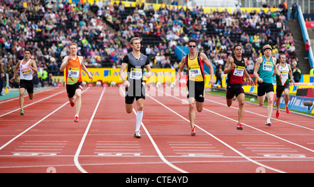 Jack GREEN gewinnen Herren 400m National, Aviva London Grand Prix, Crystal Palace, London 2012 Stockfoto