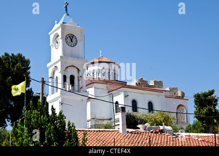 Die Kirche der Metamorphose bei Pythagorio, Samos, Griechenland Stockfoto