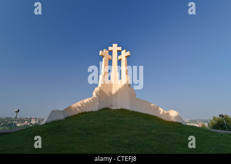 Drei Kreuze Hill Vilnius Litauen Stockfoto