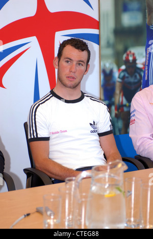 Mark Cavendish, britischer Radrennfahrer und Sprinter bei einer Pressekonferenz zum Start der britischen Tour 2007. Stockfoto