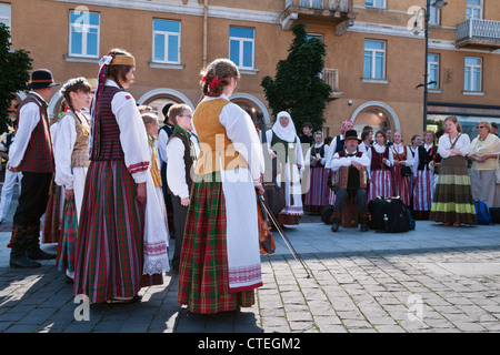 Traditionelle Volkslieder Vilnius Litauen Stockfoto