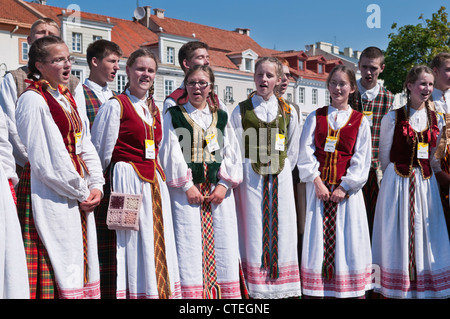 Traditionelle Volkslieder Vilnius Litauen Stockfoto