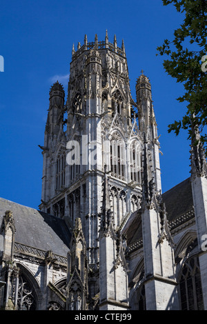 L'Église dieAbbatiale Saint-Ouen (Kirche von St. Ouen), Rouen, Normandie, Frankreich Stockfoto