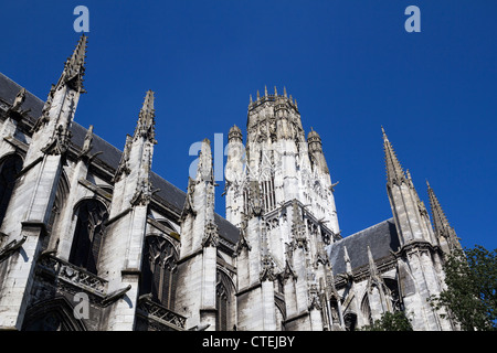 L'Église dieAbbatiale Saint-Ouen (Kirche von St. Ouen), Rouen, Normandie, Frankreich Stockfoto