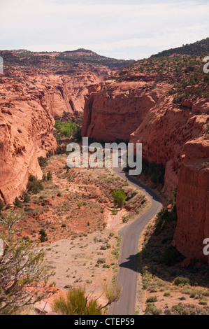 USA-Utah reisen Attraktion, Panoramastraße Reise fahren in der Nähe von Boulder City off Highway 12 Scenic Byway auf dem Burr Trail. Stockfoto