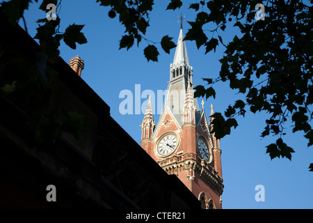 Clock Tower London St Pancras Station Stockfoto