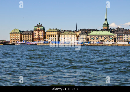 Stadsgardensleden, Hotels, Volvo Penta rund um die Welt-Regatta, Altstadt, Gamla Stan, Stockholm, Schweden, Skandinavien Stockfoto