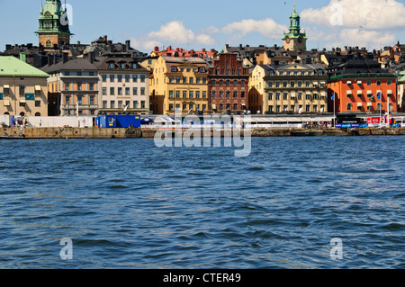 Stadsgardensleden, Hotels, Volvo Penta rund um die Welt-Regatta, Altstadt, Gamla Stan, Stockholm, Schweden, Skandinavien Stockfoto