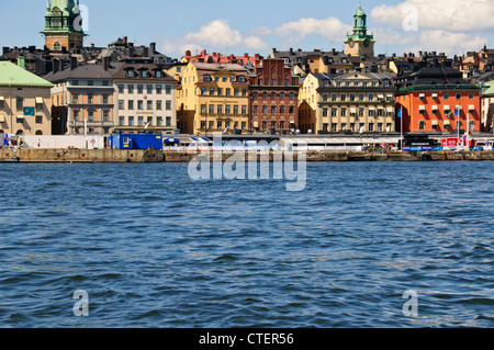 Stadsgardensleden, Hotels, Volvo Penta rund um die Welt-Regatta, Altstadt, Gamla Stan, Stockholm, Schweden, Skandinavien Stockfoto