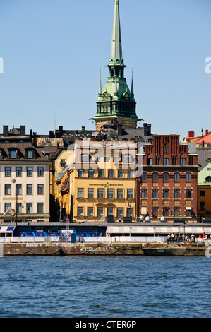 Stadsgardensleden, Hotels, Volvo Penta rund um die Welt-Regatta, Altstadt, Gamla Stan, Stockholm, Schweden, Skandinavien Stockfoto