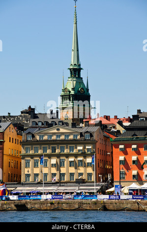 Stadsgardensleden, Hotels, Volvo Penta rund um die Welt-Regatta, Altstadt, Gamla Stan, Stockholm, Schweden, Skandinavien Stockfoto