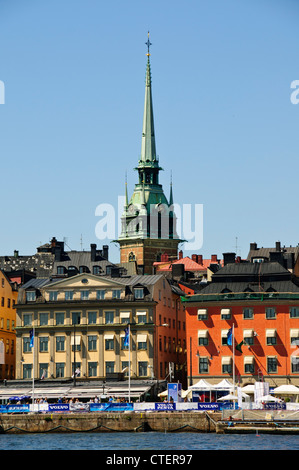 Stadsgardensleden, Hotels, Volvo Penta rund um die Welt-Regatta, Altstadt, Gamla Stan, Stockholm, Schweden, Skandinavien Stockfoto