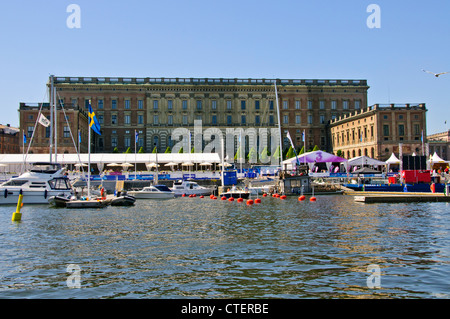 Der Königspalast, Volvo Penta Runde der World Yacht Race, Yachten, Ausstellung, Stockholm, Schweden, Skandinavien Stockfoto