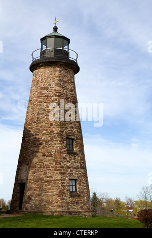 Charlotte Genesee Leuchtturm, erbaut im Jahre 1822, befindet sich am Lake Ontario in Rochester, New York, USA wurde im Jahre 1881 deaktiviert. Stockfoto