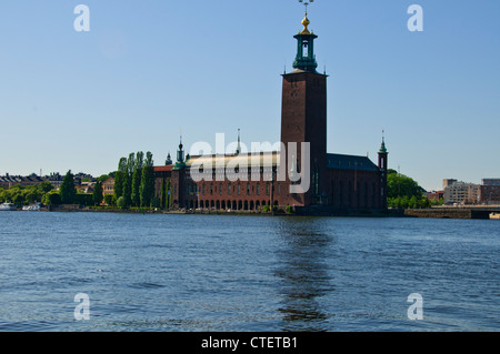 Rathaus von Stockholm (Schwedisch: Stockholms Stadshus oder Stadthaus lokal) ist das Gebäude des Stadtrates, Stockholm Stockfoto