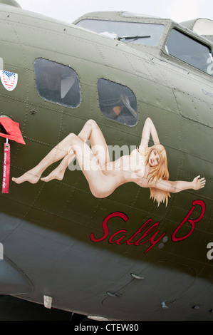 B17 Flying Fortress "Sally B" bei den Flying Legends Airshow 2011, Imperial War Museum Duxford Stockfoto