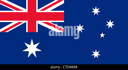 Ein Bild der nationalen Flagge Australiens Stockfoto