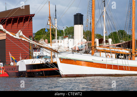 Mottenhalle Hafen in Stockholm, Schweden Stockfoto