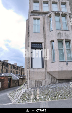 Charles Rennie MackIntosh entwarf Tür auf ein Gebäude Hillhead Street, Glasgow Stockfoto