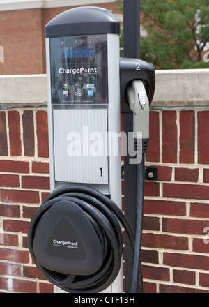 Siemens Elektroauto aufladen Post - University of Maryland, College Park Stockfoto