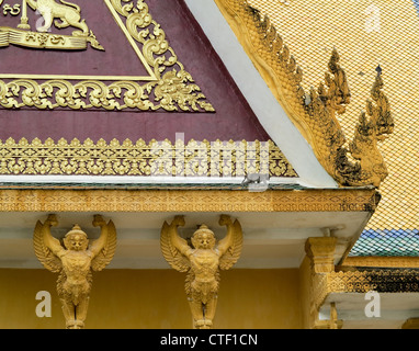 Details des Daches am Königspalast in Phnom Penh Kambodscha Stockfoto