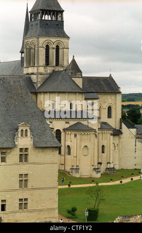 Abtei von Fontevraud, Loire, Frankreich. Juli 2012 enthält Gräber von 15 Mitgliedern der Familie Plantagenet, einschließlich: Heinrich II. von England Stockfoto