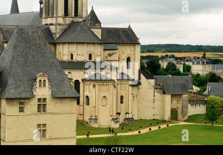 Abtei von Fontevraud, Loire, Frankreich. Juli 2012 enthält Gräber von 15 Mitgliedern der Familie Plantagenet, einschließlich: Heinrich II. von England Stockfoto