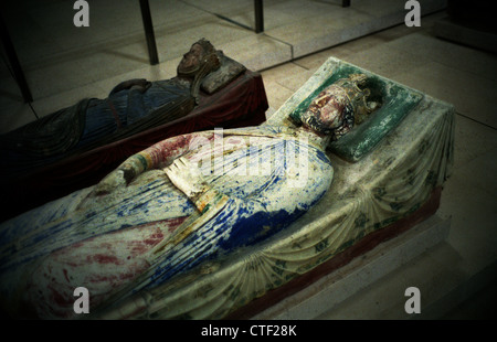 Abtei von Fontevraud, Loire, Frankreich. Juli 2012 enthält Gräber von 15 Mitgliedern der Familie Plantagenet, einschließlich: Heinrich II. von England Stockfoto