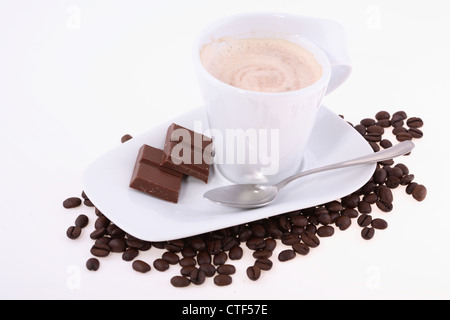 Schoko cappuccino Stockfoto