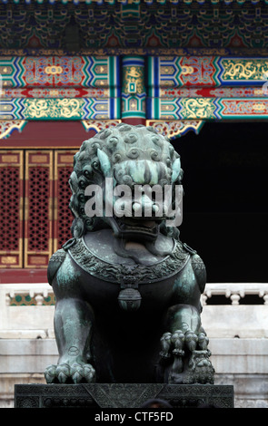 Chinesische Löwen, ein Symbol für Reichtum, Wohlstand und Stärke Stockfoto