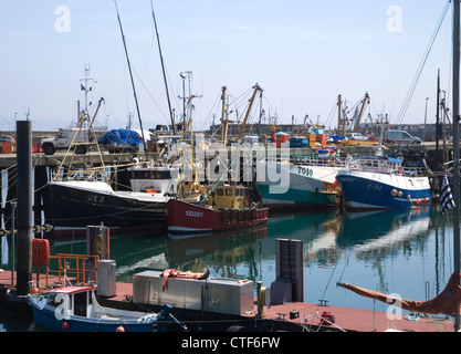 der große Fischerhafen von Newlyn an der Süden Cornwalls Küste Stockfoto