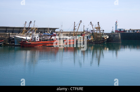 der große Fischerhafen von Newlyn an der Süden Cornwalls Küste Stockfoto