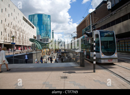 Beurstraverse unter Bodenniveau Einkaufszentrum, Rotterdam, Niederlande Stockfoto