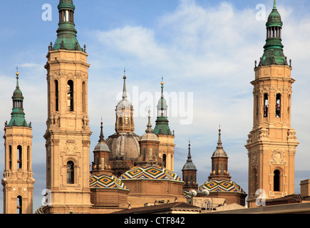 Spanien, Aragon, Zaragoza, Basilica de Nuestra Senora del Pilar, Stockfoto