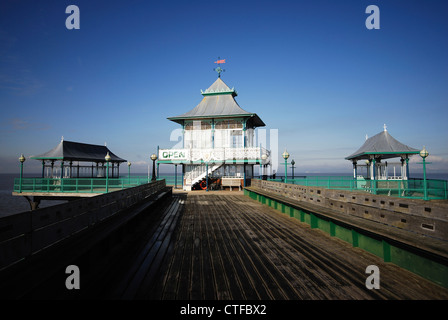 Clevedon Pier, Somerset, UK-Februar 2010 Stockfoto