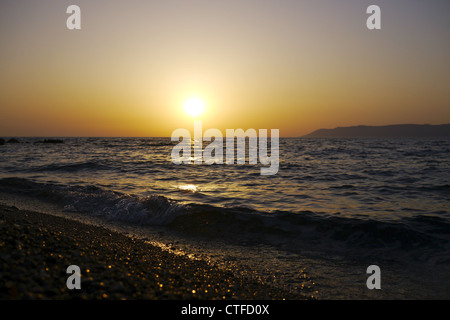 perfekten Sonnenuntergang über Ägäischen Meer Stockfoto