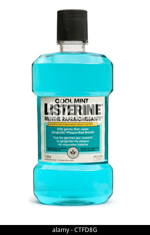 Listerine Mundspülung Stockfoto