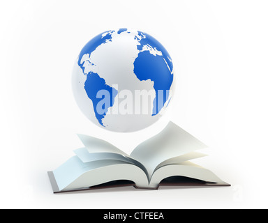 Global und Internet basierte Bildung Konzept Abbildung Stockfoto