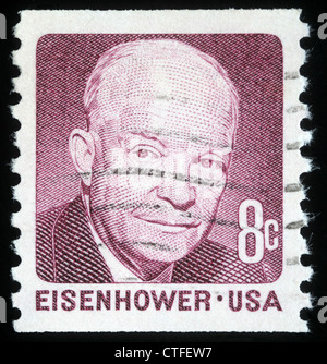 Vereinigte Staaten von Amerika - ca. 1971: Eine Briefmarke gedruckt in den USA zeigt ehemalige US-Präsident Dwight Eisenhower Stockfoto
