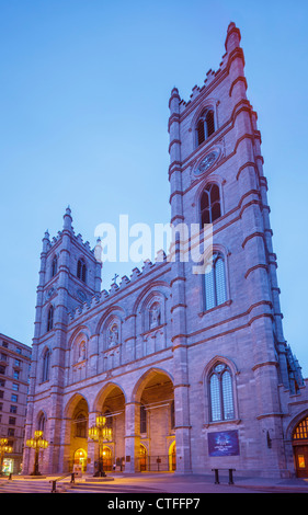 Basilika Notre-Dame, Vieux Montreal Stockfoto