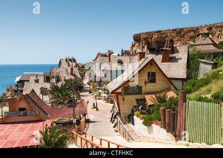 Popeye Village, Malta Stockfoto