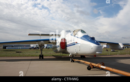 Aufklärungsflugzeug Mjassischtschew M-55 Mystic-B (die internationale Luft-und Salon MAKS-2011) Stockfoto