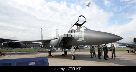 Jagdbomber McDonnell Douglas F-15E Strike Eagle (der internationalen Luft-und Salon MAKS-2011 Stockfoto