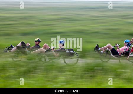 Den Niederlanden, Arum, in der Nähe von Bolsward. Elf Städte Fahrradtour (Niederländisch: Elfsteden Fietstocht). Stockfoto