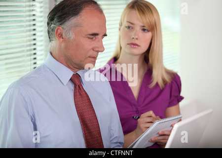 Sekretär-Notizen Stockfoto