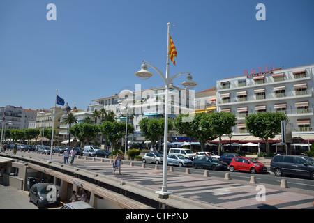 Beach Promenade, Saint-Raphaël, Côte d ' Azur, Departement Var, Provence-Alpes-Côte d ' Azur, Frankreich Stockfoto