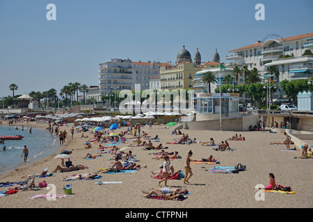 Plage du Veillat, Saint-Raphaël, Côte d ' Azur, Departement Var, Provence-Alpes-Côte d ' Azur, Frankreich Stockfoto