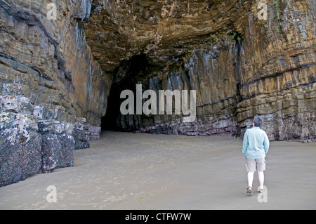 Am Strand von Cathedral Höhlen in die Catlins Bezirk von Neuseelands Südinsel Stockfoto